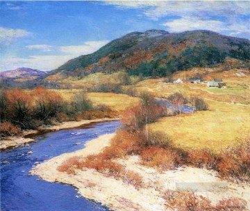 Verano indio Vermont paisaje Willard Leroy Metcalf paisajes río Pinturas al óleo